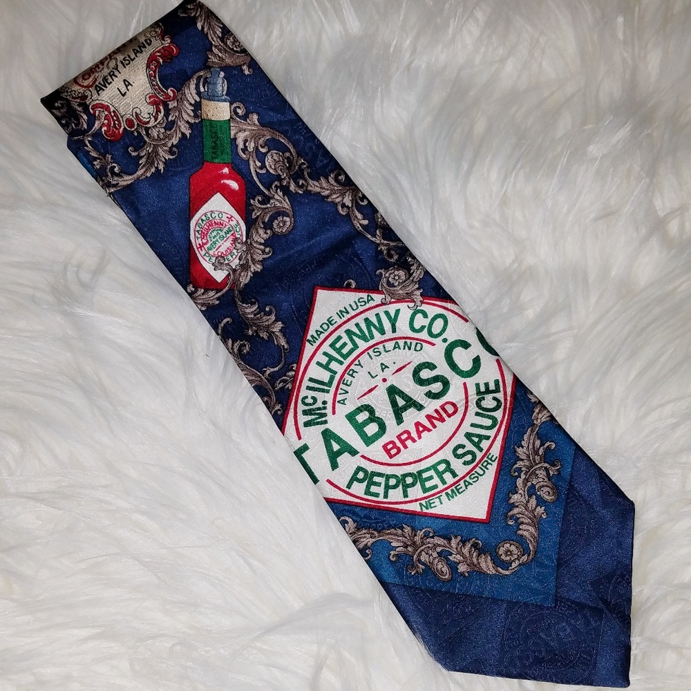 Tabasco pepper sauce  silk tie